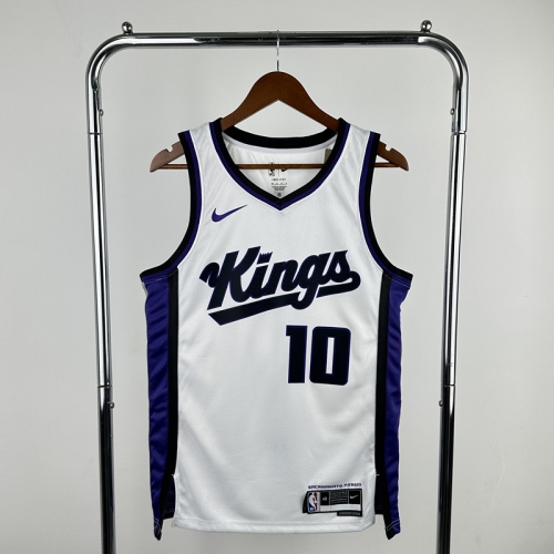 2024 Season NBA Sacramento Kings Home White #10 Jersey-311