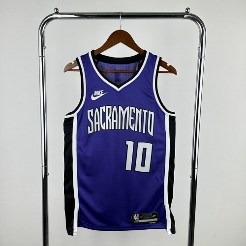 2025 Season Retro Version NBA Sacramento Kings Purple #10 Jersey-311