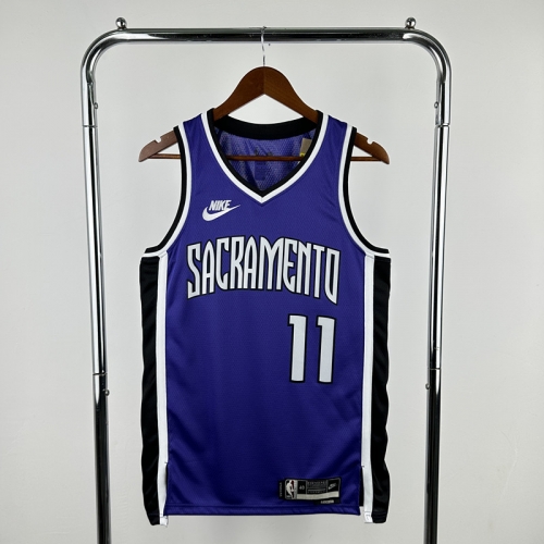 2025 Season Retro Version NBA Sacramento Kings Purple #11 Jersey-311