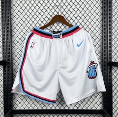 Miami Heat NBA White Shorts-311