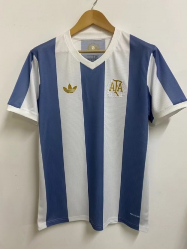 2024/2025 Commemorative Version  Argentina White & Blue Thailand Soccer Jersey AAA-912