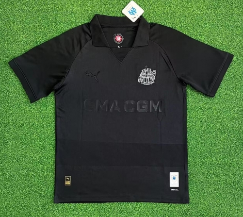 125th Commemorative Version 2024/25 Olympique de Marseille Goalkeeper Black Thailand Soccer Jersey AAA-320/416/312