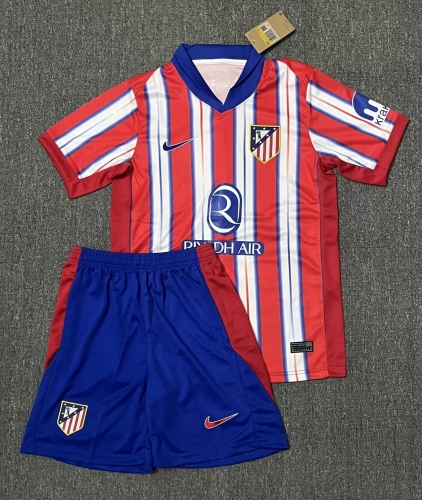 2024/25 Atlético Madrid Home Red & White Soccer Uniform-SKE/302/315