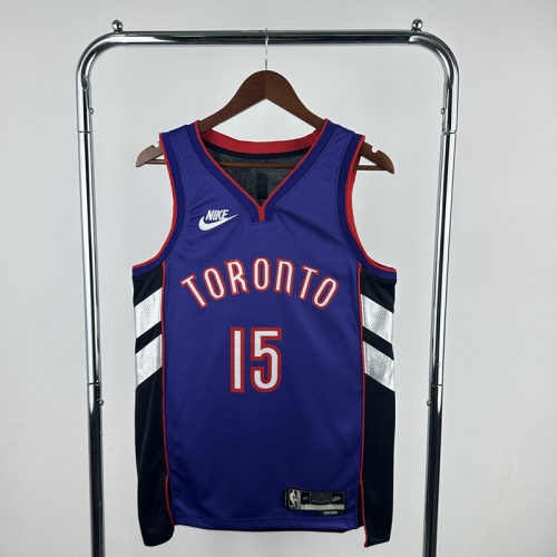 25 Season Retro Version Toronto Raptors NBA Black & Purple #15 Jersey-311