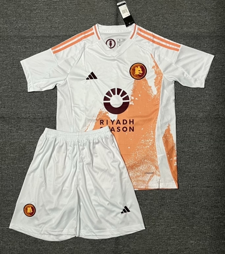 2024/25 AS Roma Away White Soccer Uniform-315/516