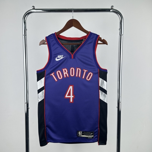 25 Season Retro Version Toronto Raptors NBA Black & Purple #4 Jersey-311