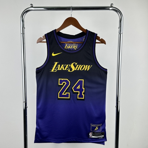 25 Season City Version Los Angeles Lakers NBA Blue & Purple #24 Jersey-311