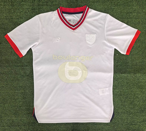 80th Commemorative Version 2024/25 Lille OSC  White Thailand Soccer Jersey AAA-95/416