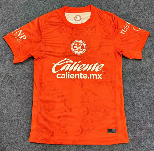 2024/25 Club América Goalkeeper Orange & Red Thailand Soccer Jerseys-07