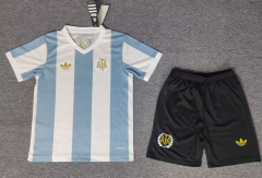 50th Commemorative Version 2024/25 Argentina Home Blue and White Kids/Youth Soccer Uniform-530