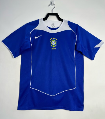 04-06 Retro Version Brazil Away Blue Thailand Soccer Jersey AAA-503/905/811