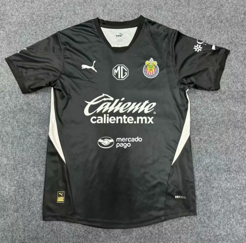 2024/25 Deportivo Guadalajara Goalkeeper Black Thailand Soccer Jersey AAA-07