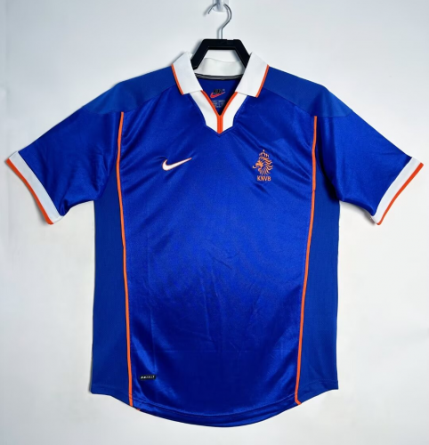 1998 Retro Version Netherlands Away Blue Thailand Soccer Jersey AAA-811