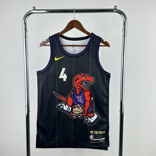 25 Season City Version Toronto Raptors NBA Black #4 Jersey-311