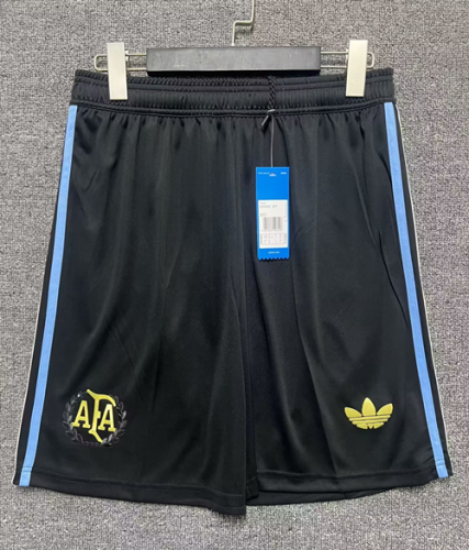 50th Commemorative Version 2024/25 Argentina Black Thailand Soccer Shorts-315