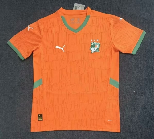 2024/25 Côte d'Ivoire Home Orange Thailand Soccer Jersey AAA-23