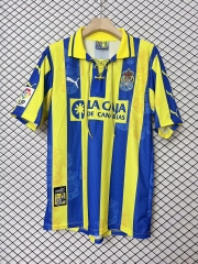 97/98 Retro Version UD Las Palmas Away Yellow & Blue Thailand Soccer Jersey-95