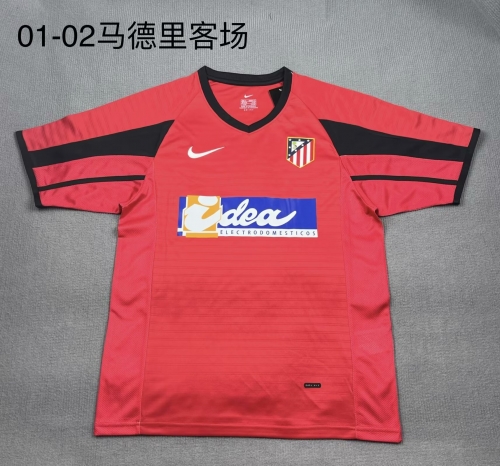 01/02 Retro Version Atlético Madrid Away Red Thailand Soccer Jersey AAA-709