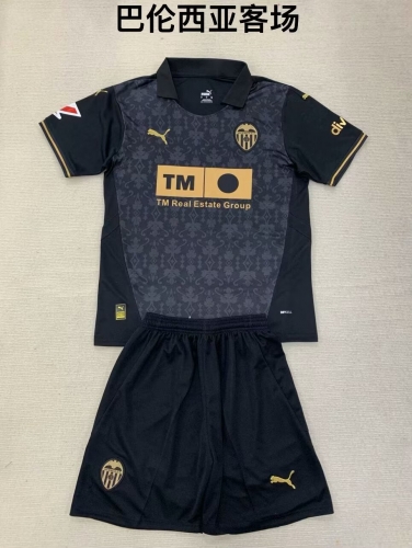 Kids 2024/25 Valencia Away Black Kids/Youth Soccer Uniform-208