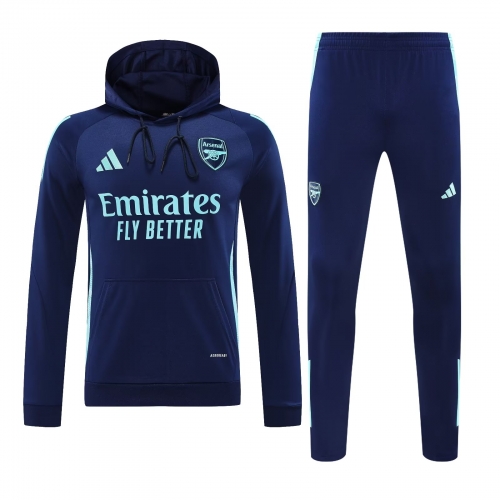 2024/25 Arsenal Royal Blue Soccer Tracksuit Uniform With Hat-418