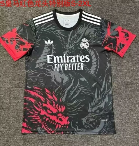 2025 Special Version Real Madrid Black & Red Thailand Soccer Jersey AAA-416/23