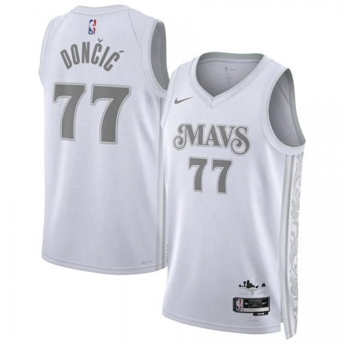 2025 Season City Version NBA Dallas Mavericks White #77 Jersey-311