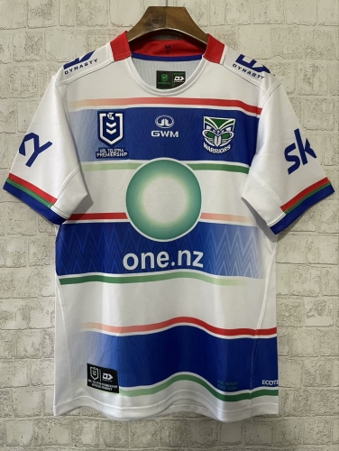 2025 Warriors Away White & Blue Rugby Shirts-805