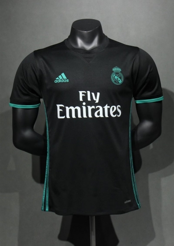 Player Retro Version 17-18 Real Madrid Away Black Thailand Soccer Jersey AAA-703