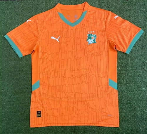 2024/25 Côte d'Ivoire Home Orange Thailand Soccer Jersey AAA-320/407/416