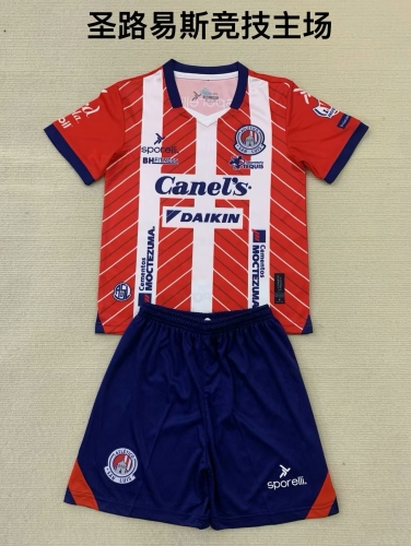 Kids 2024/25 Atlético San Luis Home Red Kids/Youth Soccer Uniform-208