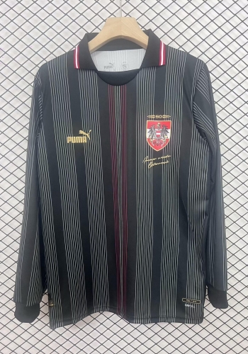 50th Commemorative Version 2024/25 Austria Black Thailand LS Soccer Jeesey AAA-95