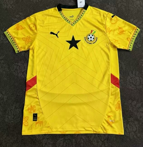 2025/26 Ghana Away Yellow Thailand Soccer Jersey AAA-23