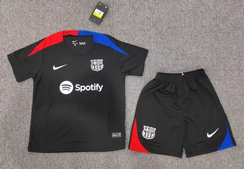 Kids 24/25 Barcelona Black Kids/Youth Training Soccer Uniform-530