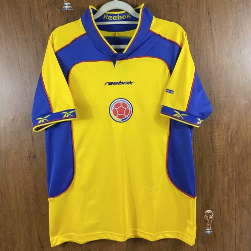 2001 Retro Version Colombia Home Yellow Thailand Soccer Jersey-JM/410