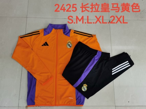 2024/25 Real Madrid Orange Thailand Jacket Uniform-815