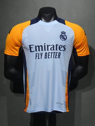 Player Version 2024/25 Real Madrid Gray & White Thailand Soccer Training Jerseys-703