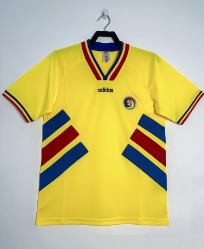 1994 Retro Version Romania Home Yellow Thailand Soccer Jersey-DG/811