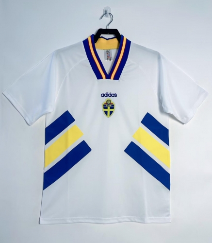 1994 Retro Sweden Version  White Thailand Soccer Jersey-DG/811