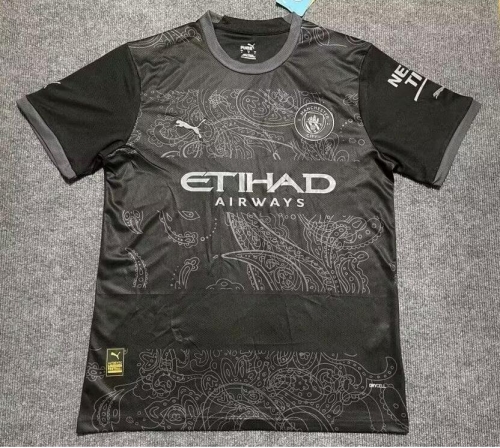 2024/25 Manchester City Black Thailand Soccer Jerseys AAA-312