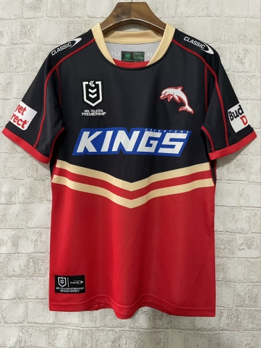 2025 Miami Dolphins Away Black & Red Thailand Rugby Shirts-805