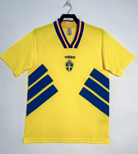 1994 Retro Sweden Version Yellow Thailand Soccer Jersey AAA-709/811