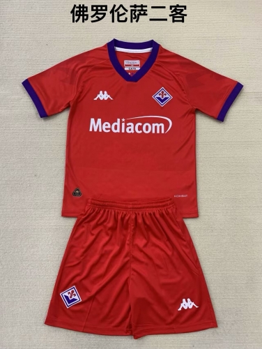 2024/25 ACF Fiorentina 2nd Away Red Soccer Uniform-208