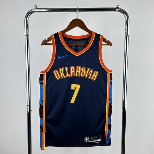 2025 Season City Version Oklahoma City Thunder NBA Black #7 Jersey-311