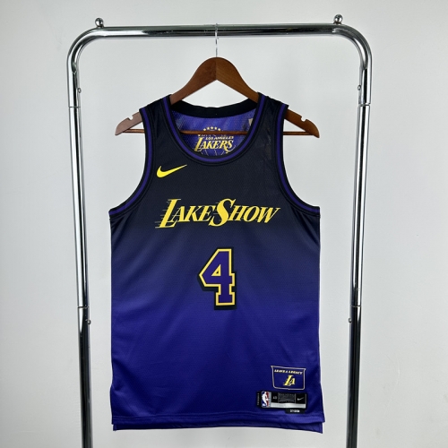 2025 Season City Version Los Angeles Lakers NBA Blue & Purple #4 Jersey-311