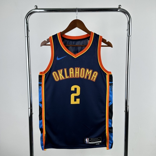 2025 Season City Version Oklahoma City Thunder NBA Black #2 Jersey-311