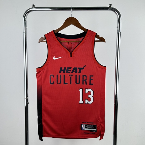 2025 Season City Version Miami Heat NBA Red #13 Jersey-311