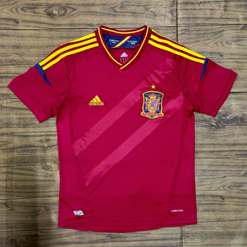 12 Retro Spain Home Red Thailand Soccer Jersey AAA-601