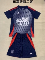 Kids 2024/25 Stade Brestois 29 2nd Away Blue Kids/Youth Soccer Uniform-208