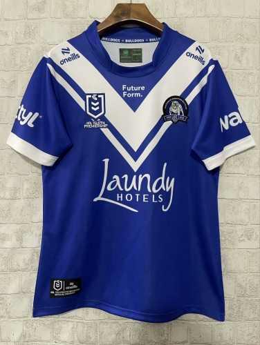 2025 Season Bull Dog head Home Blue Thailand Rugby Shirts-805