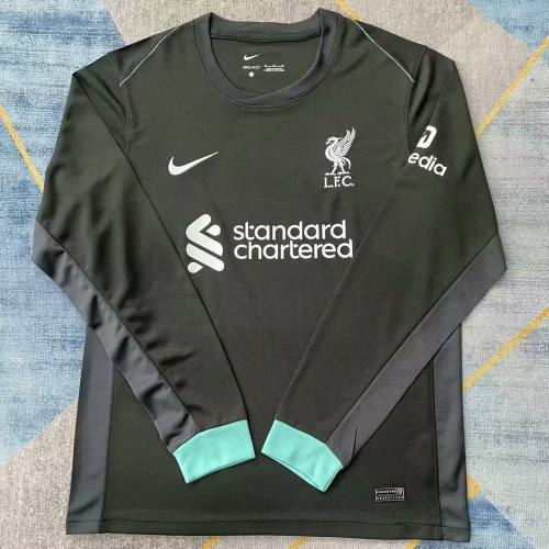 2024/25 Liverpool Away Black LS Thailand Soccer Jersey AAA-410